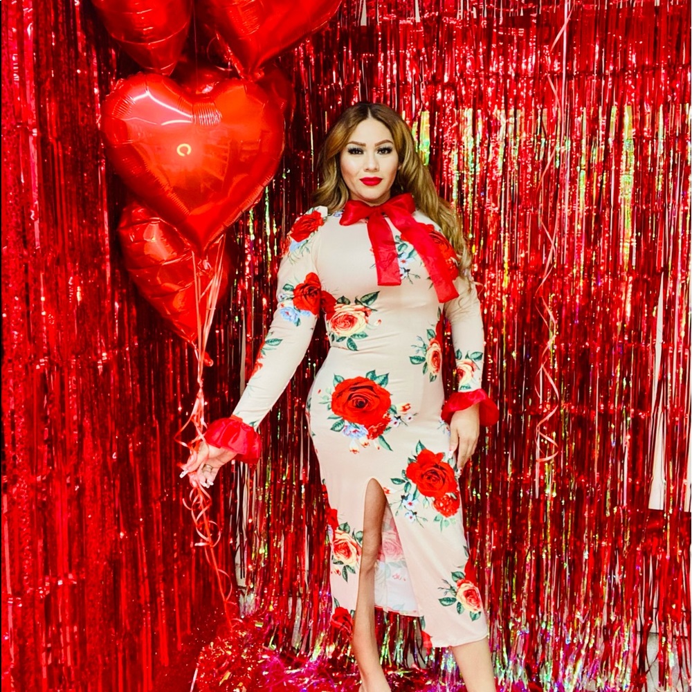 ❤️Blush in Roses dress